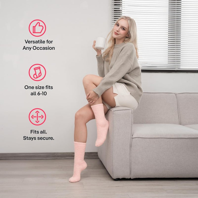 CoolMate Store GLOBAL Fuzzy Socks for Women Valetines Gift Box, Cozy, Soft, Stocking Stuffers, Comfy Cloud-Like Socks for Spa,Home - Image 4